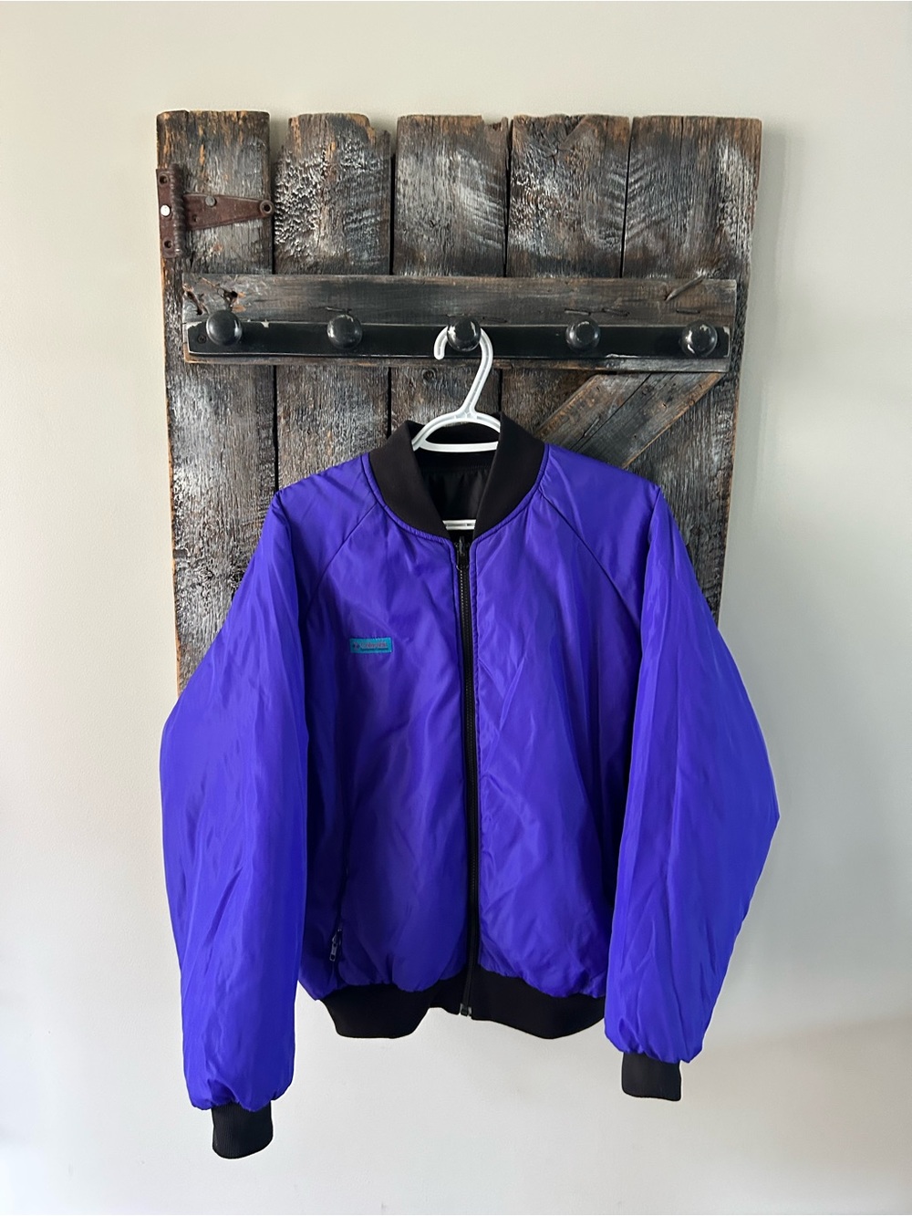 Women's Vintage Columbia Reversible Purple & BlaBomber Jacket
